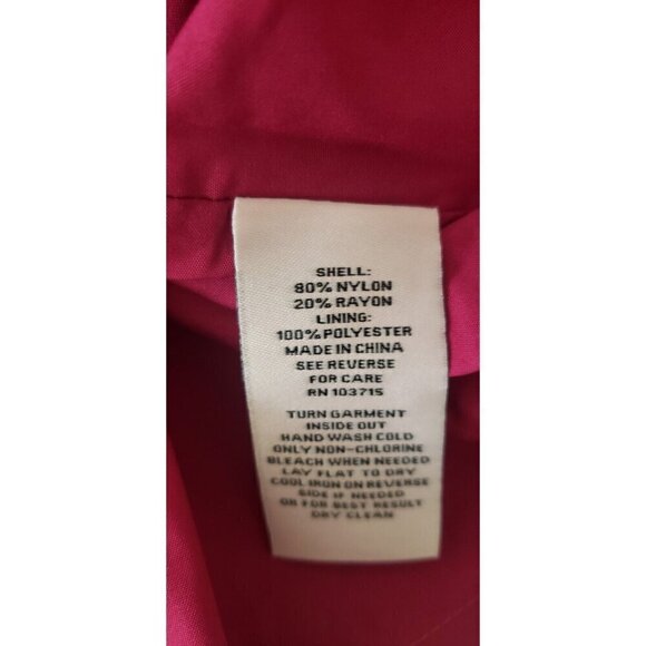 NWT $78 NANETTE LEPORE RASPBERRY LACE PEPLUM LINED BACK ZIPPER TOP BLOUSE SZ L - Picture 11 of 11